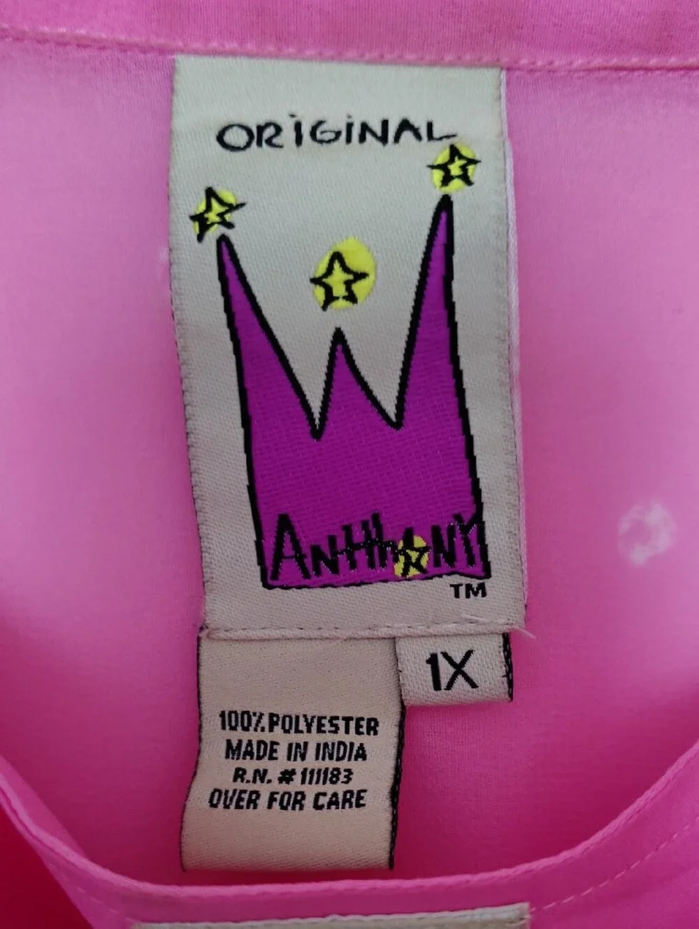Anthny Bright Pink Ombre Two-Piece Blouse Set Size 1X